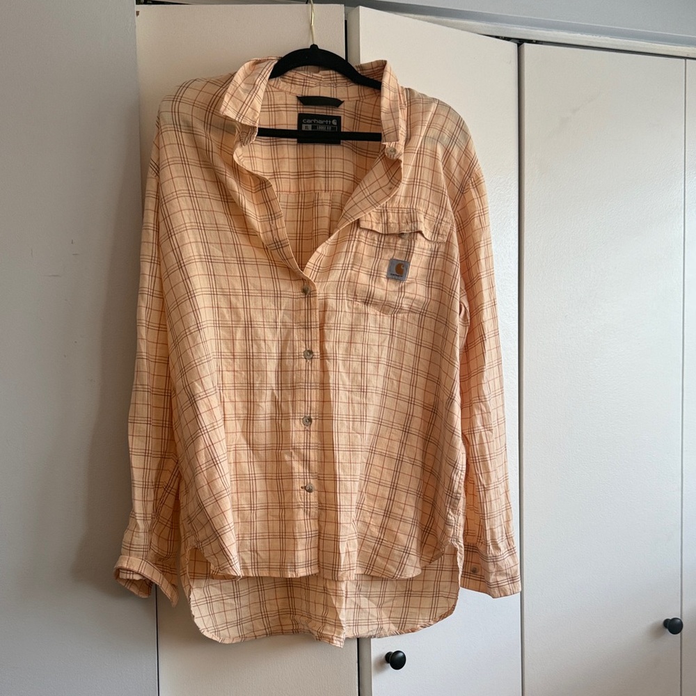 Carhartt Peach Plaid Shirt